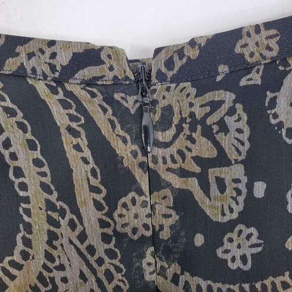 Womens Maxi Skirt Paisley Dark Goth Witchy Whimsigoth Wrap Front Boho 8 Lined - Picture 6 of 11